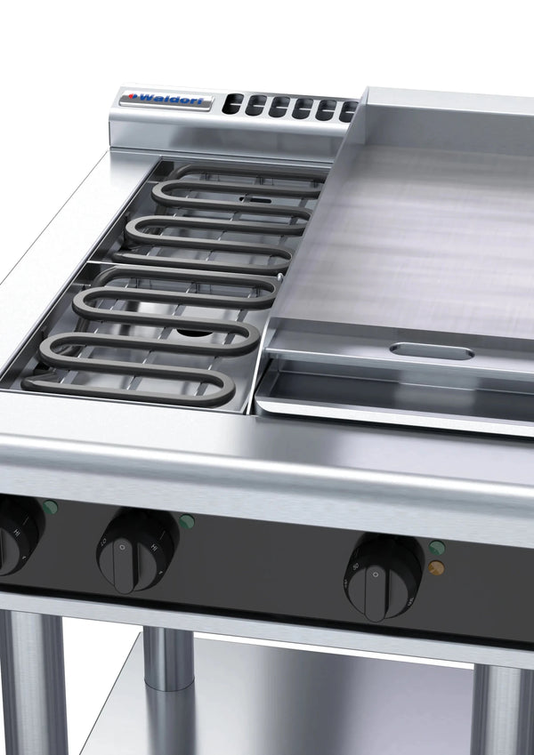 Waldorf Bold Rnlb8403E Ls 600Mm Electric Cooktop Low Back Version Leg Stand - Whisk Hospitality - RNLB8403E-LS