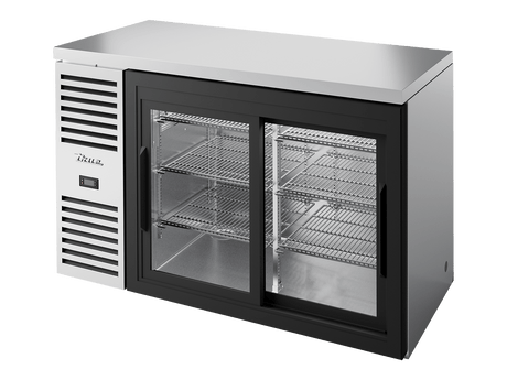 True Refrigeration Bar Refrigerator Stainless Steel Ext 2 Glass Slide Doors - TBR52 - RISZ1 - L - S - 11 - 2 - Whisk Hospitality - TBR52-RISZ1-L-S-11-2