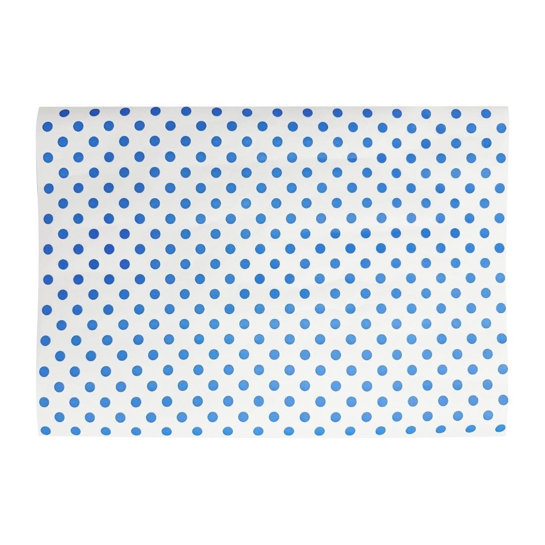 Fiesta Compostable Burger Wraps Blue Dot - 250x350mm (Pack 200) HY792 - Whisk Hospitality - HY792