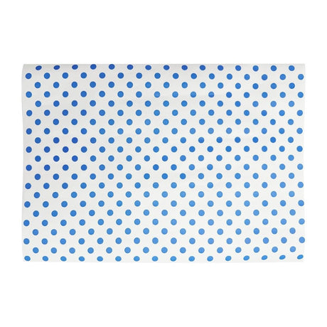 Fiesta Compostable Burger Wraps Blue Dot - 250x350mm (Pack 200) HY792 - Whisk Hospitality - HY792