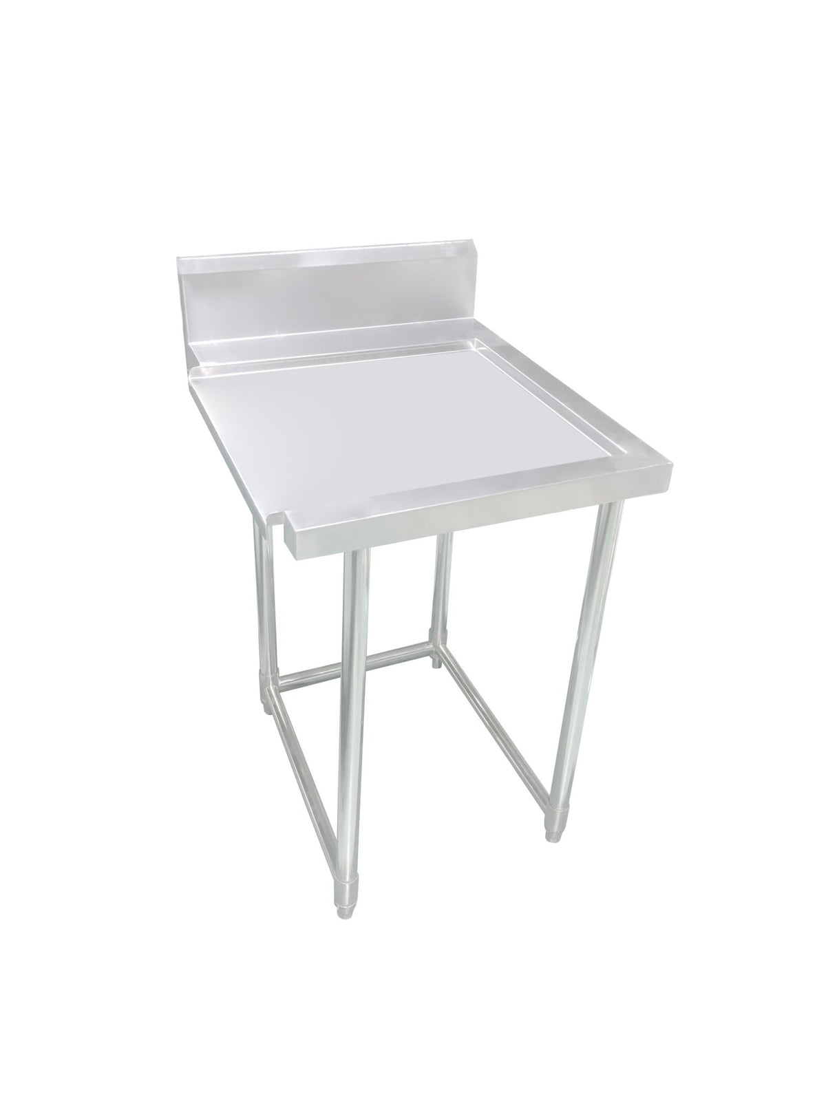 Outlet Bench with Splashback & Leg Brace - Outlet on Left / 700 / AWSD-0670L - Whisk Hospitality - 423118