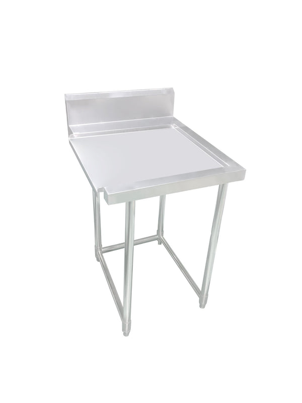 Outlet Bench with Splashback & Leg Brace - Outlet on Left / 700 / AWSD-0670L - Whisk Hospitality - 423118