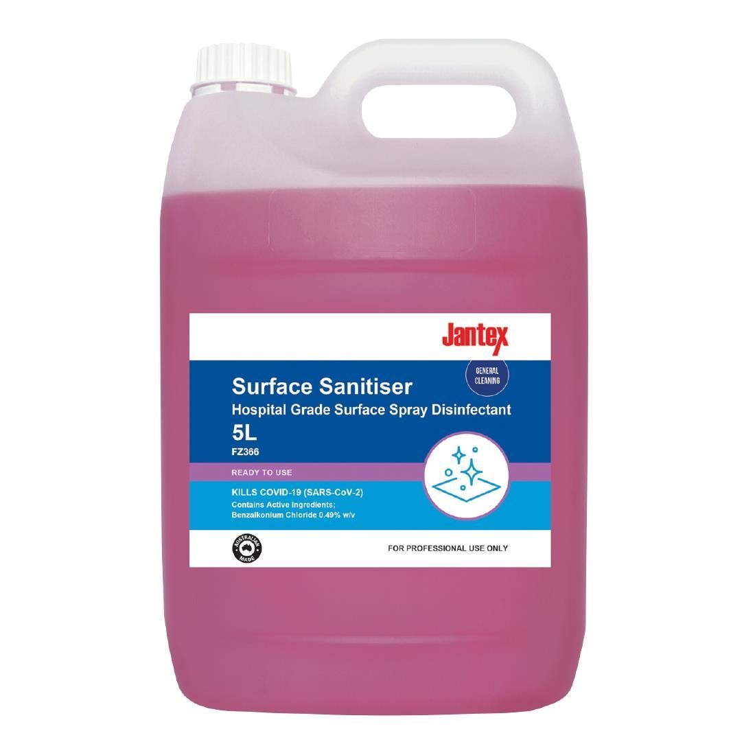 Jantex Hospital Grade Disinfectant Surface Spray - 5Ltr FZ366 - Whisk Hospitality - FZ366