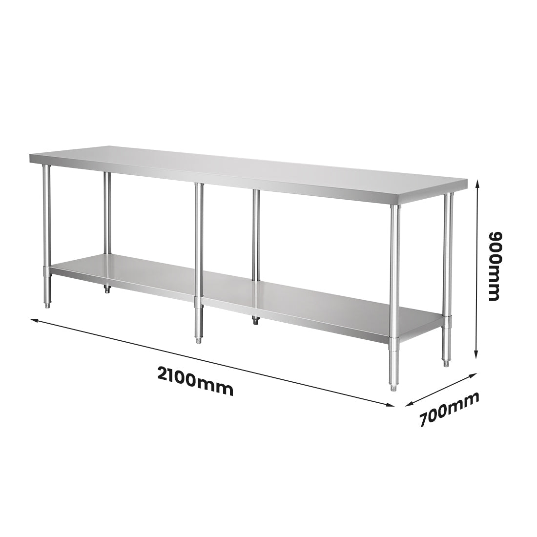 Modular System Stainless Steel Workbench - WB7-2100/A - Whisk Hospitality - WB7-2100/A