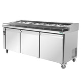 Thermaster Three door DELUXE Pizza Prep Bench - PWB200 - Whisk Hospitality - PWB200