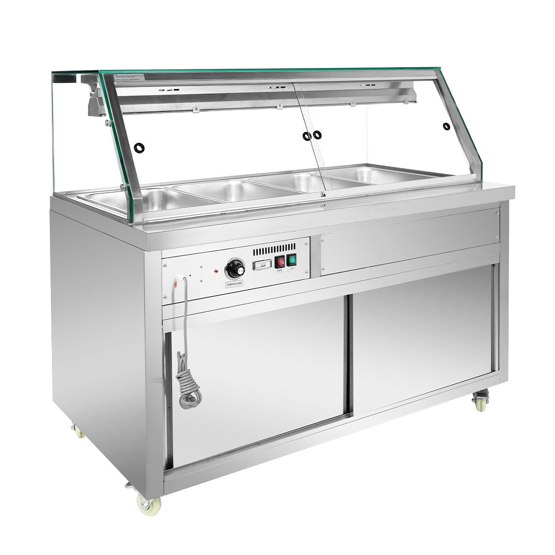 Thermaster Wet and Dry Bain Marie Display 4x1/1 GN Pans - PG150FE - XG - Whisk Hospitality - PG150FE-XG