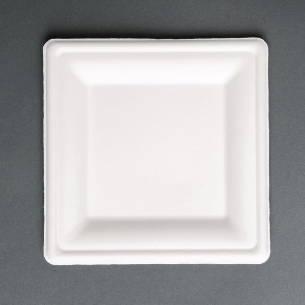 Fiesta Compostable Bagasse Square Plate204 x 204mm (Pack 50) FC519 - Whisk Hospitality - FC519