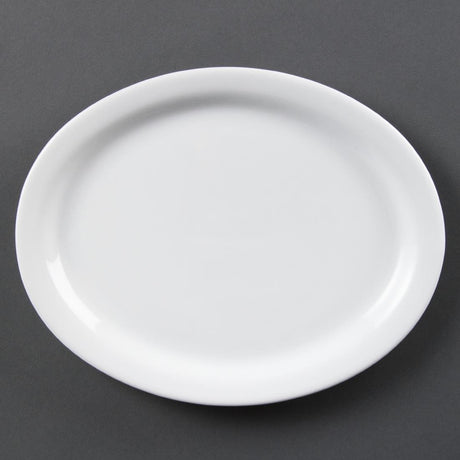 Olympia Whiteware Oval Plate /Platter - 25cm 10" (Box 6) CB477 - Whisk Hospitality - CB477