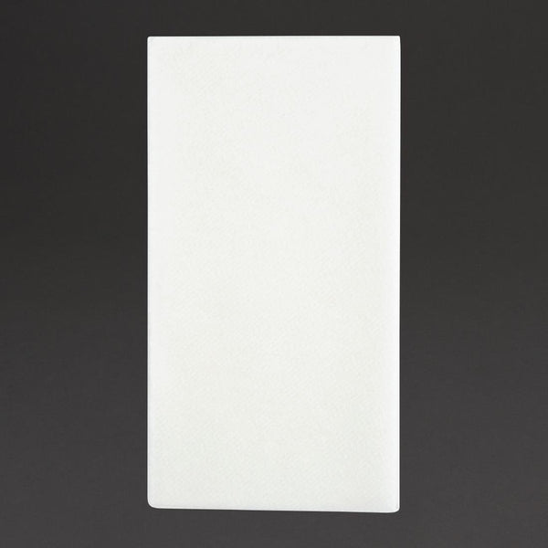 Fiesta Recyclable 40cm Airlaid 8 Fold White Dinner Napkin (Pack 500) FE271 - Whisk Hospitality - FE271
