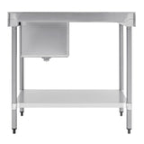 Vogue Single Bowl Sink L/H Drainer - 1000mm x 700mm (90mm Drain) HC913 - Whisk Hospitality - HC913