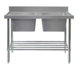 Mixrite DOUBLE SINK BENCH W1800 X D700 X H900 SS2718R - Whisk Hospitality - SS2718R