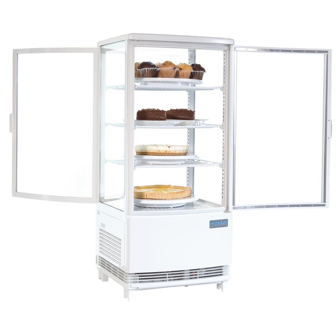 Polar C - Series Energy Efficient Curved Door Display Fridge White - 86Ltr CX576 - A - Whisk Hospitality - CX576-A