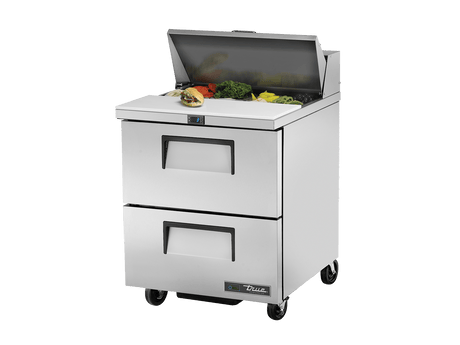 True Refrigeration Prep Table 8x 1/6 Top Pans 2 Drawers - TSSU - 27 - 08D - 2 - HC - Whisk Hospitality - TSSU-27-08D-2-HC
