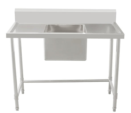 Work Bench - Single Sink with Leg Brace - Center Sink / 600 / ASS-1860C - Whisk Hospitality - 419938