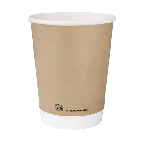Fiesta Compostable Hot Cup Single Wall Kraft - 225ml (Box 1000) CU980 - Whisk Hospitality - CU980