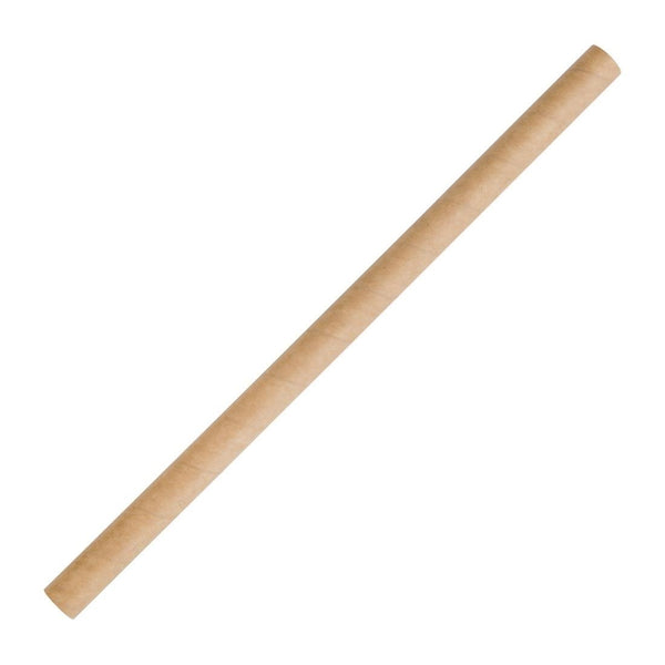 Fiesta Compostable Smoothie Paper Straw Kraft - 210mm 10mm (Pack 250) FB146 - Whisk Hospitality - FB146