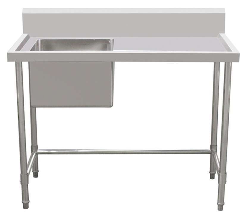 Work Bench - Single Sink with Leg Brace - Left Sink / 700 / ASS-1870L - Whisk Hospitality - 631185