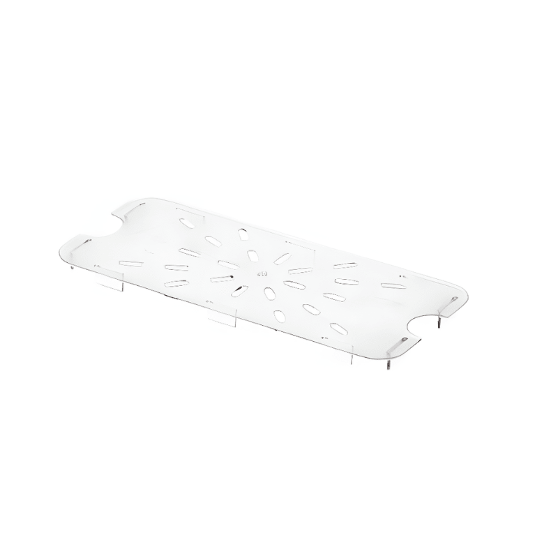Gastronorme Pan Drain Plate - PolyCarbonate - 1/3 - Clear - Whisk Hospitality - 392352
