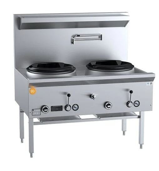 B&S UFWWK - 2 2 Hole Waterless Wok Table - Whisk Hospitality - 3PA-7688-BnS-UFWWK-2-NG/LPG