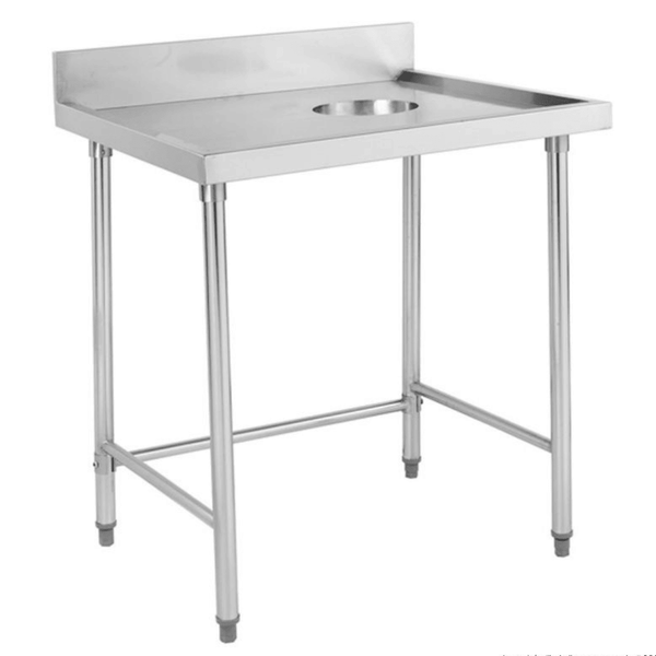 Modular System High Quality Stainless Steel Bench with splashback SWCB - 7 - 1200R - Whisk Hospitality - SWCB-7-1200R
