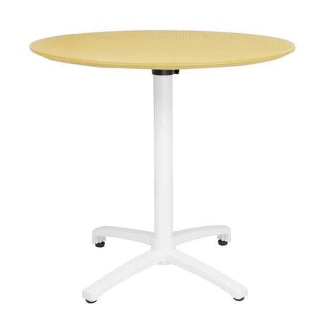 Bolero Folding PP Table Mustard Yellow - 800mm FT622 - Whisk Hospitality - FT622