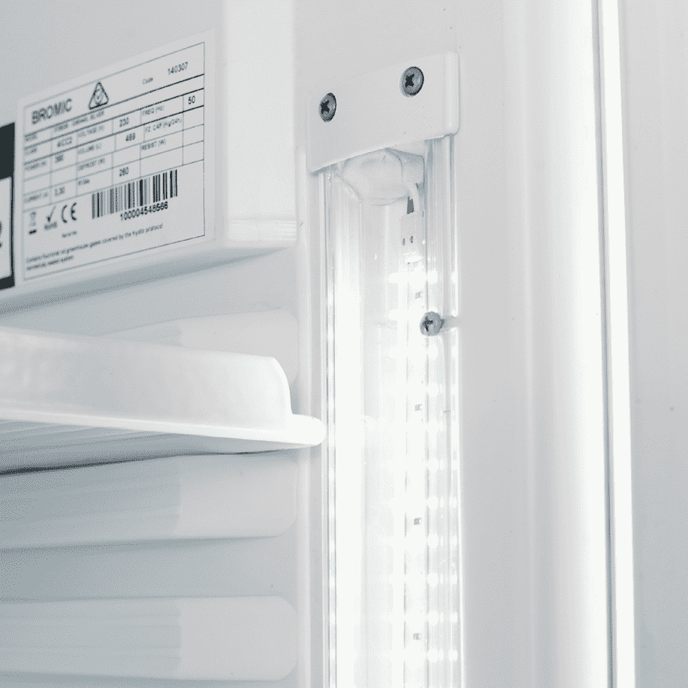 Bromic Upright Display Fridge - 438L - 1 Door - Flat Glass - Lightbox - Whisk Hospitality - GM0440L-NR
