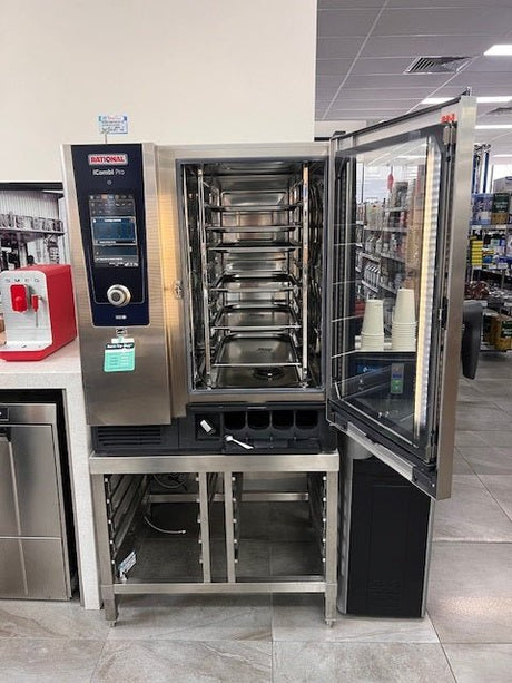Rational iCombi Pro 10 Tray Electric Combi Oven + Stand - Whisk Hospitality - 3PA-1562-ICP101-CAD-KIT