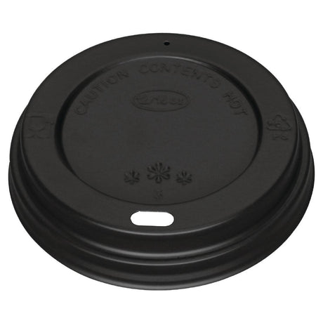 Fiesta Recyclable Lid for Hot Cups - Black - 340/455ml (Pack 1000) CW718 - Whisk Hospitality - CW718
