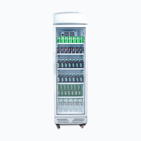 Bromic Upright Display Fridge - 372L - 1 Door - Flat Glass - Lightbox - Whisk Hospitality - GM0374L-NR