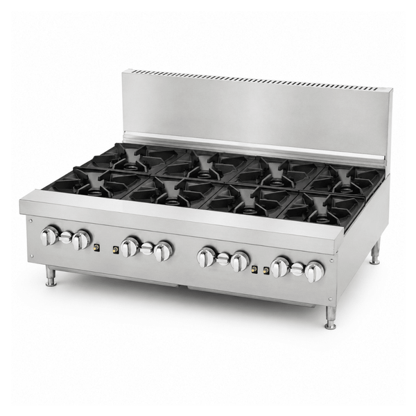 Brenner Forge 800 Series Gas Bench Top Cooking Range NG with 8 Burners BREG8R-1200N - Whisk Hospitality - BREG8R-1200N