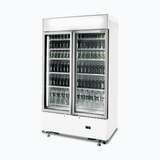 Bromic Upright Display Fridge - 960L - 2 Doors - Flat Glass - Cassette - White - Whisk Hospitality - GM1000LWCAS