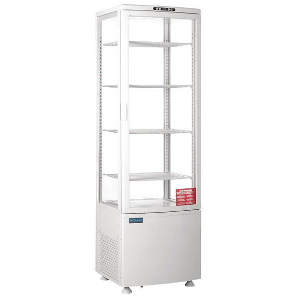 Polar C - Series Curved Door Display Fridge White - 235Ltr CB509 - A - Whisk Hospitality - CB509-A