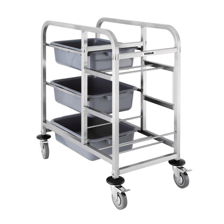 Vogue Bussing Trolley St/St - 900x820x440mm 35 1/2x32x17" DK738 - Whisk Hospitality - DK738