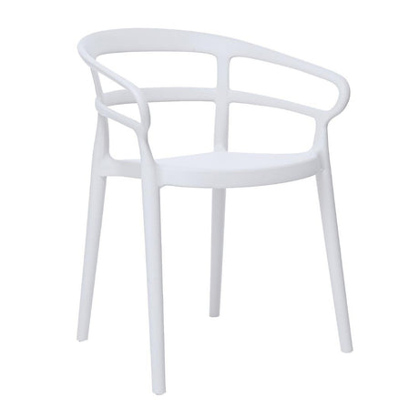 Bolero Mateo Caf‚© Chairs White (Pack 2) DX979 - Whisk Hospitality - DX979