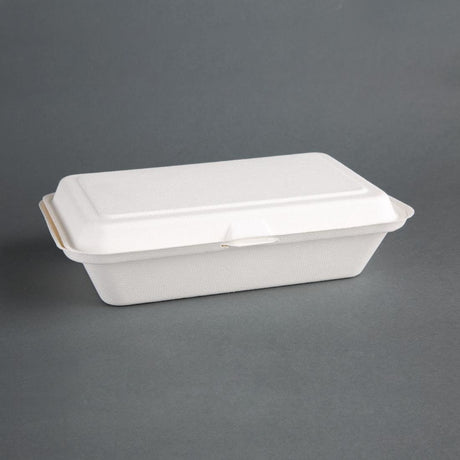 Fiesta Green Compostable Hinged Container - 64x161x248mm (Pack 250) DW249 - Whisk Hospitality - DW249