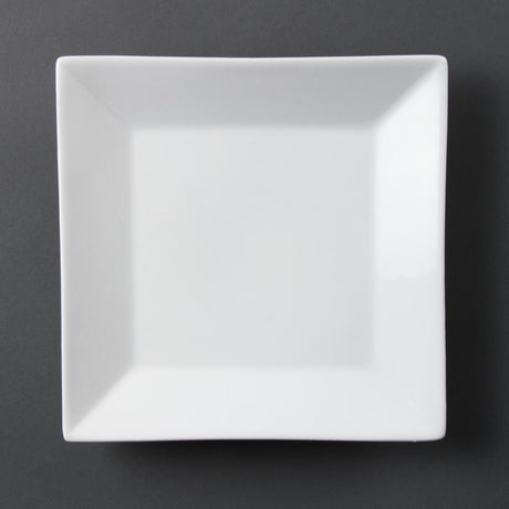 Olympia Whiteware Square Plate Wide Rim - 25cm 10" (Box 6) C360 - Whisk Hospitality - C360