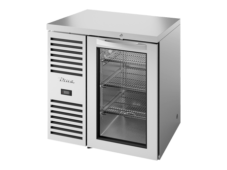 True Refrigeration Bar Refrigerator Stainless Steel Ext 1 Glass Swing Door - TBR32 - RISZ1 - L - S - G - 2 - Whisk Hospitality - TBR32-RISZ1-L-S-G-2