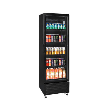 Exquisite One Glass Doors Upright Display Fridge – Black - DC150 - Whisk Hospitality - 