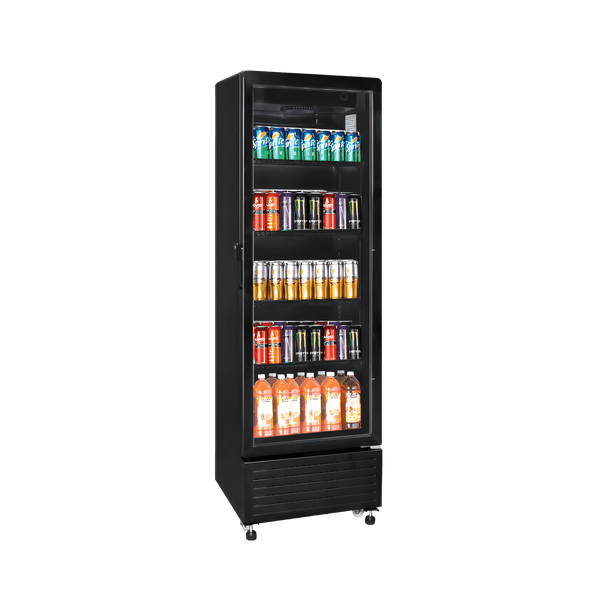 Exquisite One Glass Doors Upright Display Fridge – Black - DC150 - Whisk Hospitality - 