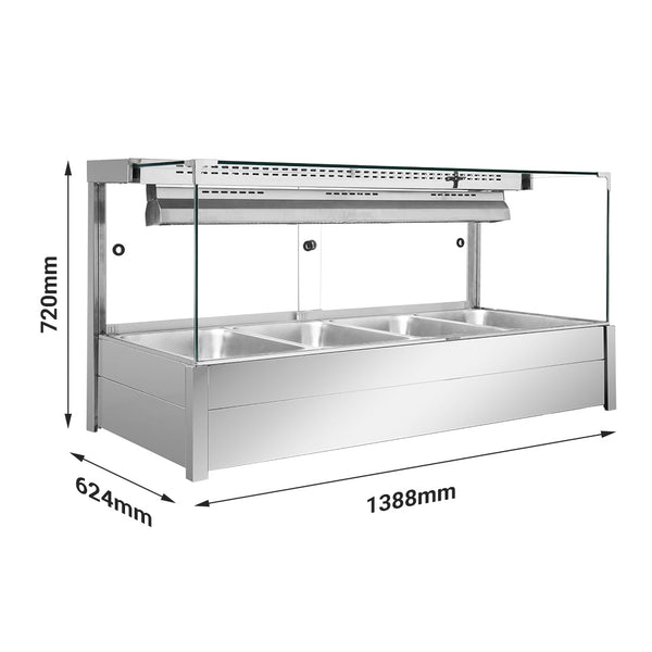 Bonvue Square Countertop Wet and Dry Bain Marie - BM14SC - Whisk Hospitality - BM14SC