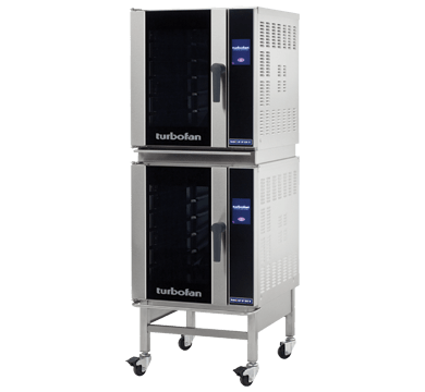 Turbofan E33T52C Full Size Tray Touch Screen Electric Convection Oven Double Stacked Castor - Whisk Hospitality - E33T5/2C