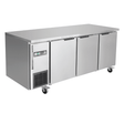 Thermaster Stainless Steel Triple Door Workbench Freezer - TS1800BT - 3D - Whisk Hospitality - TS1800BT-3D