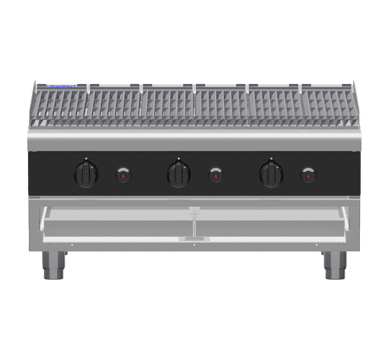 Waldorf Bold Chlb8900G B 900Mm Gas Chargrill Low Back Version Bench Model - Whisk Hospitality - CHLB8900G-B