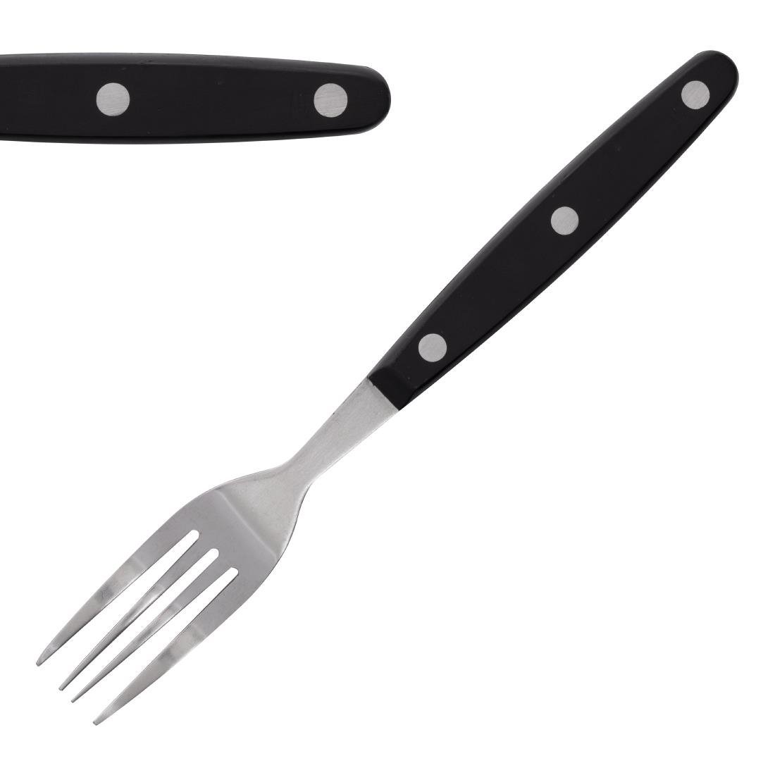 Steak Forks Black - 200mm (Box 12) C135 - Whisk Hospitality - C135