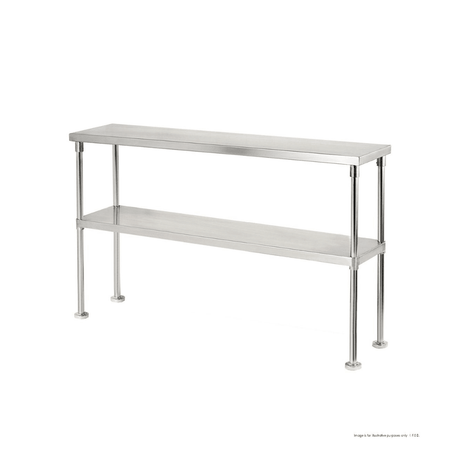 Double Tier 400mm Deep Workbench Overshelf 750mm High WBO2 - 1500 - 400 - Whisk Hospitality - WBO2-1500-400