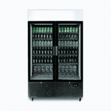 Bromic Upright Display Fridge - 1082L - 2 Door - Flat Glass - Lightbox - Black - Whisk Hospitality - GM1100LB-NR