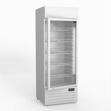 AG 515L Upright Glass Door Display/Drinks Fridge - White with Light Box DF515WL - Whisk Hospitality - DF515WL