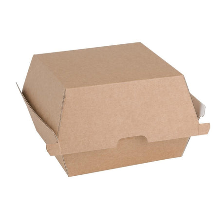 Fiesta Compostable Board Burger Box - S (105x105x85mm) (Pack 200) FB664 - Whisk Hospitality - FB664