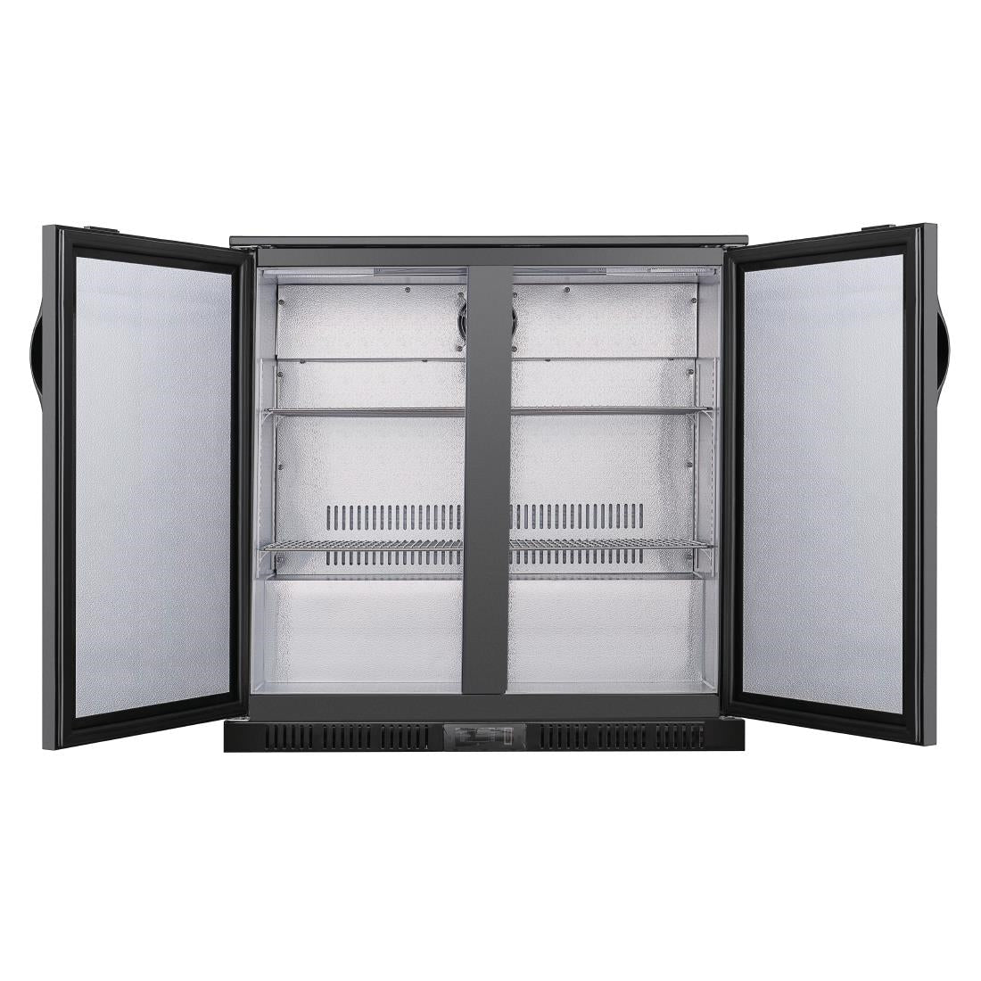Polar G - Series Back Bar Cooler with Double Solid Hinged Doors Black - 850mm GE998 - A - Whisk Hospitality - GE998-A