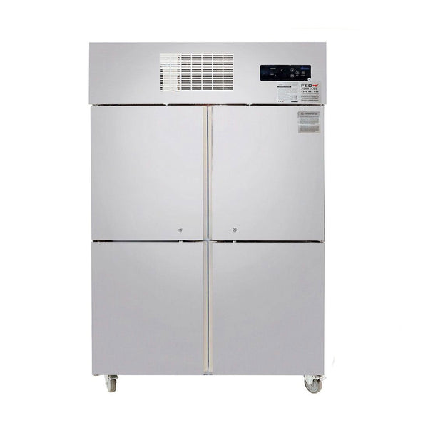 SUC1000 TROPICAL Thermaster 4 x Half door SS Fridge - Whisk Hospitality - SUC1000